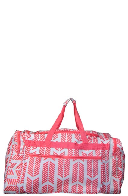 Printed Duffle Bag-D22-22-CORAL